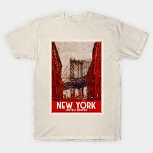 New York City USA Travel Art T-Shirt